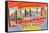 Greetings from Williston, North Dakota-null-Framed Stretched Canvas