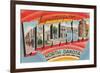 Greetings from Williston, North Dakota-null-Framed Premium Giclee Print