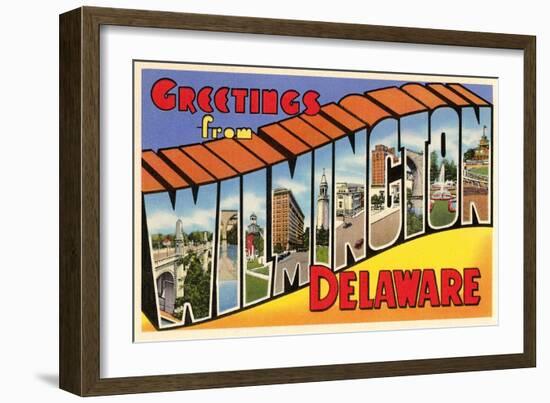 Greetings from Wilmington, Delaware-null-Framed Art Print