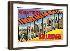 Greetings from Wilmington, Delaware-null-Framed Art Print