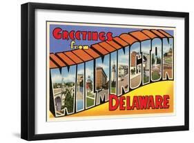 Greetings from Wilmington, Delaware-null-Framed Art Print