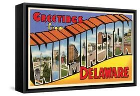 Greetings from Wilmington, Delaware-null-Framed Stretched Canvas