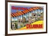 Greetings from Wilmington, Delaware-null-Framed Premium Giclee Print