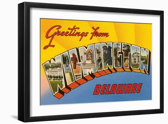 Greetings from Wilmington, Delaware-null-Framed Art Print