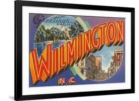 Greetings from Wilmington, North Carolina-null-Framed Premium Giclee Print