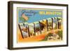 Greetings from Wilmington-null-Framed Art Print