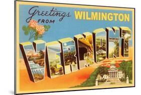 Greetings from Wilmington-null-Mounted Art Print
