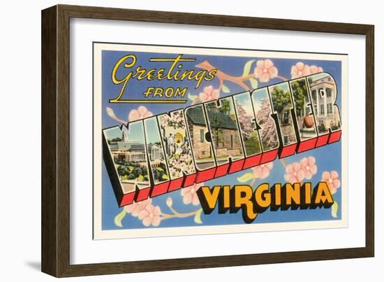 Greetings from Winchester, Virginia-null-Framed Art Print