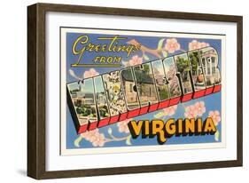 Greetings from Winchester, Virginia-null-Framed Art Print