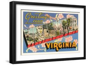 Greetings from Winchester, Virginia-null-Framed Art Print