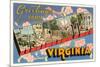 Greetings from Winchester, Virginia-null-Mounted Premium Giclee Print