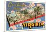 Greetings from Winchester, Virginia-null-Mounted Art Print