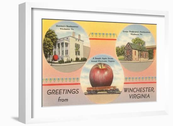 Greetings from Winchester, Virginia-null-Framed Art Print