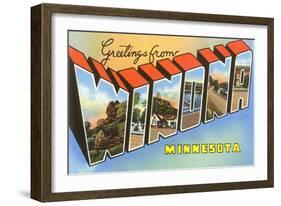 Greetings from Winona, Minnesota-null-Framed Art Print