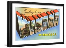 Greetings from Winona, Minnesota-null-Framed Art Print