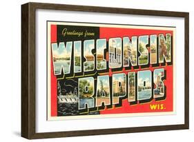 Greetings from Wisconsin Rapids, Wisconsin-null-Framed Art Print