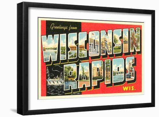 Greetings from Wisconsin Rapids, Wisconsin-null-Framed Art Print