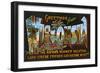 Greetings from Wisconsin, the Nation's Summer Vacation - Land Where Nature and Friends Meet-null-Framed Giclee Print