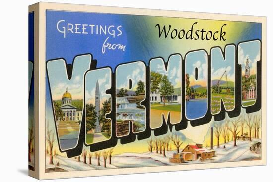 Greetings from Woodstock, Vermont-null-Stretched Canvas
