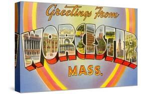 Greetings from Worcester, Massachusetts-null-Stretched Canvas