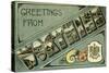 Greetings from Worthing, Postcard, C1913-Milton-Stretched Canvas