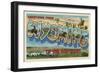 Greetings from Wyoming of the Old West-null-Framed Art Print