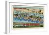 Greetings from Wyoming of the Old West-null-Framed Art Print