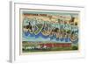 Greetings from Wyoming of the Old West-null-Framed Art Print