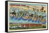 Greetings from Wyoming of the Old West-null-Framed Stretched Canvas