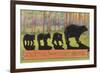 Greetings from Yellowstone National Park, Bears-null-Framed Premium Giclee Print