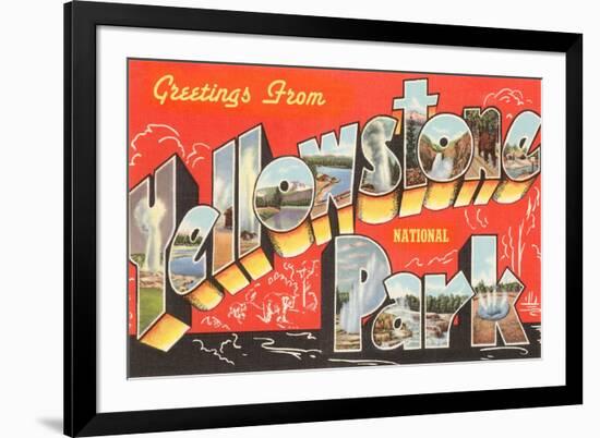 Greetings from Yellowstone Park, Montana-null-Framed Art Print