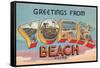 Greetings from York Beach, Maine-null-Framed Stretched Canvas