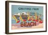 Greetings from York Beach, Maine-null-Framed Art Print