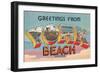 Greetings from York Beach, Maine-null-Framed Art Print