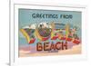 Greetings from York Beach, Maine-null-Framed Art Print