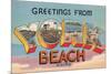 Greetings from York Beach, Maine-null-Mounted Art Print