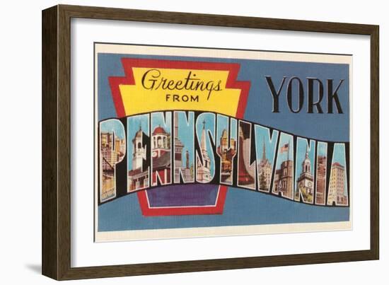 Greetings from York, Pennsylvania-null-Framed Art Print