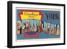 Greetings from York, Pennsylvania-null-Framed Art Print