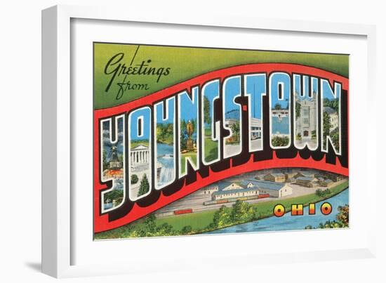 Greetings from Youngstown, Ohio-null-Framed Art Print