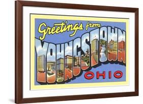 Greetings from Youngstown, Ohio-null-Framed Art Print