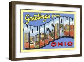 Greetings from Youngstown, Ohio-null-Framed Art Print