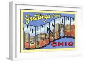 Greetings from Youngstown, Ohio-null-Framed Art Print