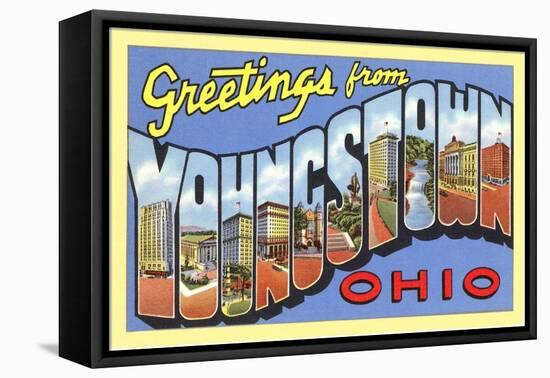 Greetings from Youngstown, Ohio-null-Framed Stretched Canvas