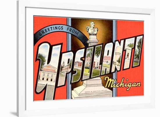 Greetings from Ypsilanti, Michigan-null-Framed Art Print