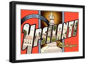 Greetings from Ypsilanti, Michigan-null-Framed Art Print