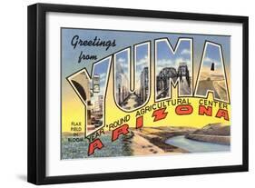 Greetings from Yuma, Arizona-null-Framed Art Print