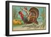 Greetings, Jockey Boy Riding Turkey-null-Framed Art Print
