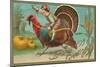 Greetings, Jockey Boy Riding Turkey-null-Mounted Art Print