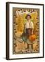 Greetings, Man with Turkey and Pumpkin-null-Framed Art Print