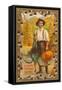 Greetings, Man with Turkey and Pumpkin-null-Framed Stretched Canvas